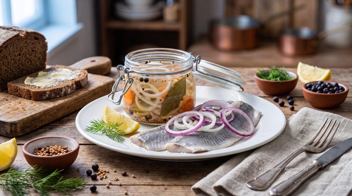 Bismarckhering (hareng mariné au vinaigre) – Recipe and image AI-created, editorially reviewed