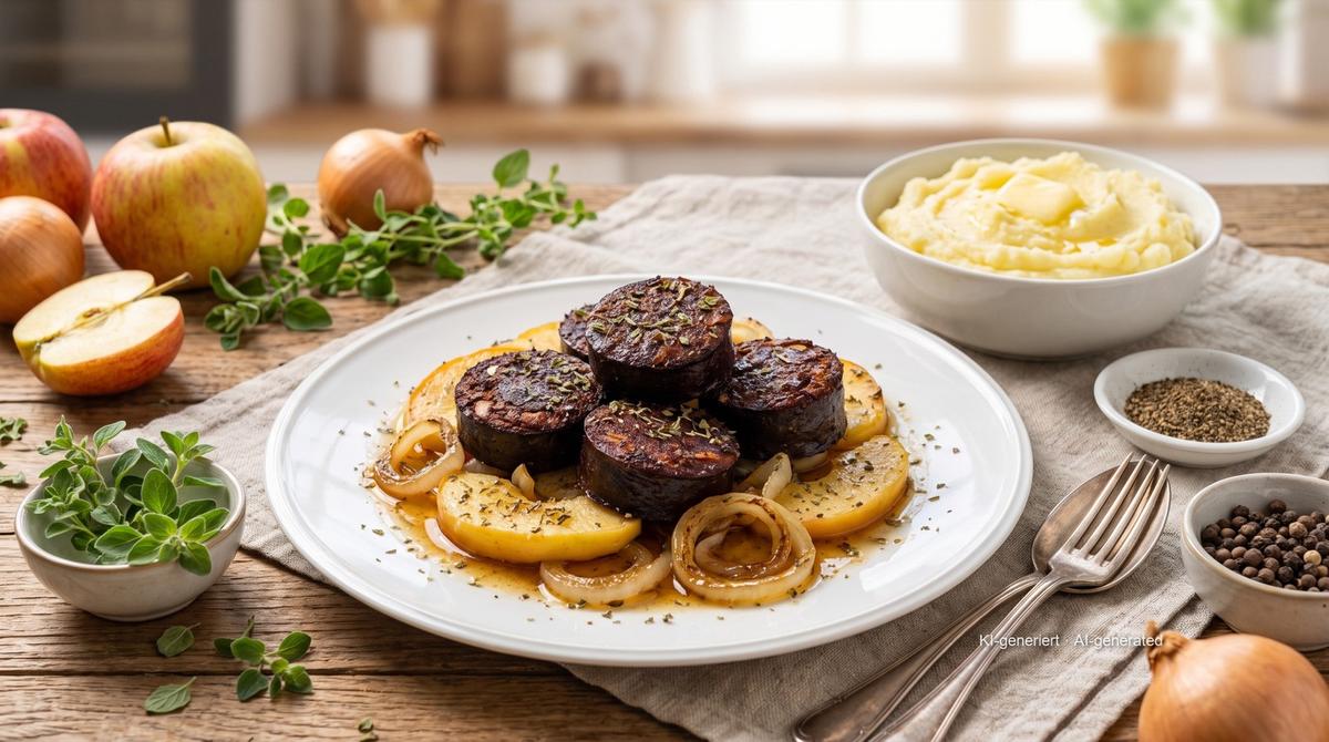 Boudin noir à l'airfryer – Recipe and image AI-created, editorially reviewed
