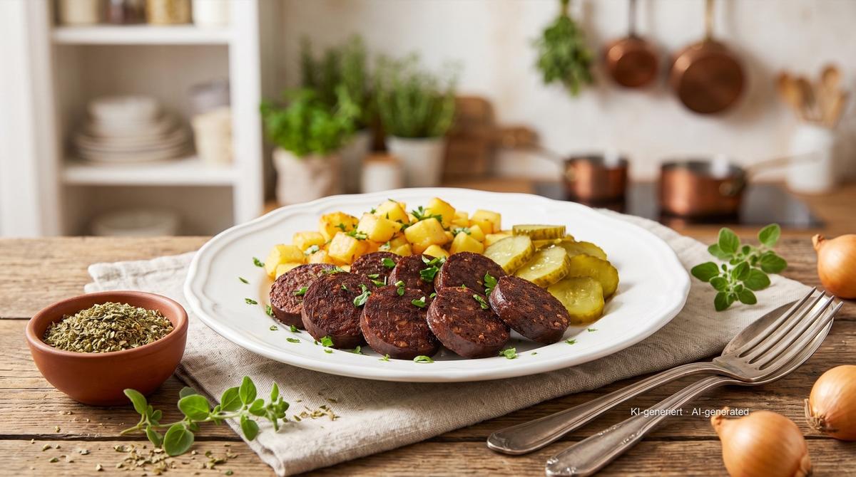 Bremer Knipp en tranches à l'airfryer (saucisse aux gruaux d'avoine) – Rezept und Bild mit KI erstellt, redaktionell geprüft