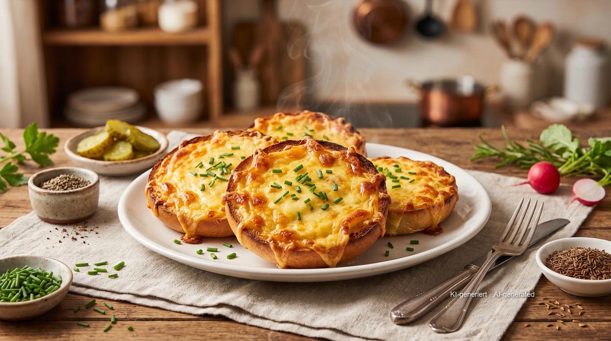 Petits pains gratinés au fromage à l'airfryer – Rezept und Bild mit KI erstellt, redaktionell geprüft