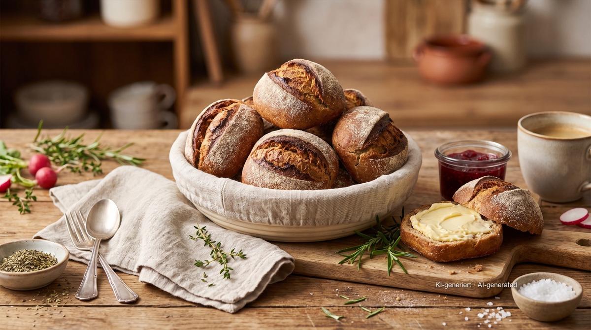 Petits pains maison à l'airfryer – Recipe and image AI-created, editorially reviewed