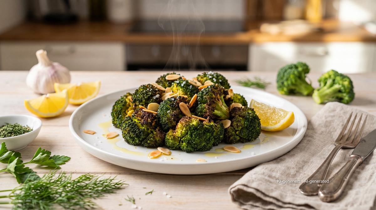 Brocoli à l'airfryer – Rezept und Bild mit KI erstellt, redaktionell geprüft