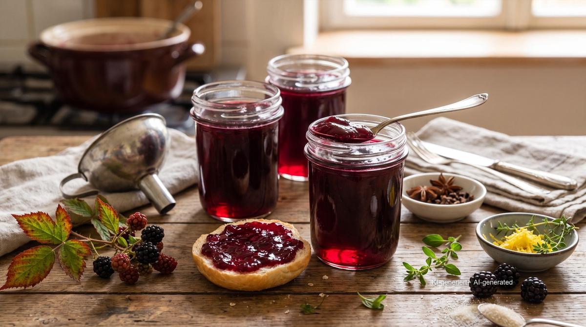 Gelée de mûres – Rezept und Bild mit KI erstellt, redaktionell geprüft