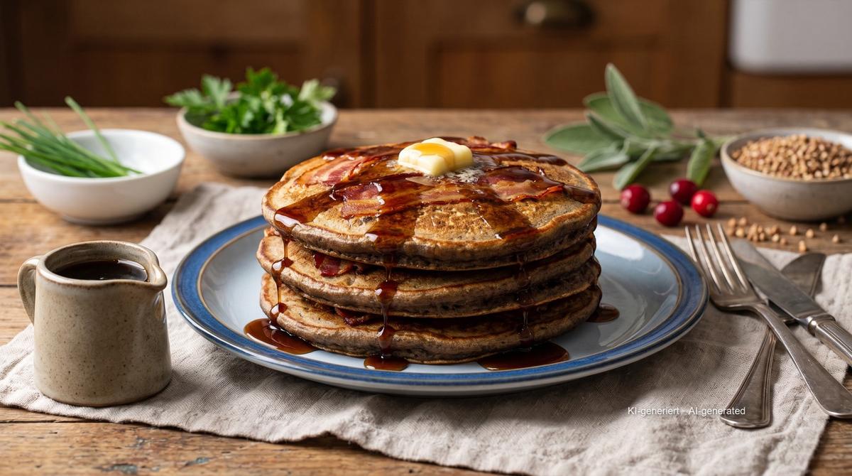 Crêpes épaisses de sarrasin au lard (Bookweeten Janhinnerk) – Rezept und Bild mit KI erstellt, redaktionell geprüft