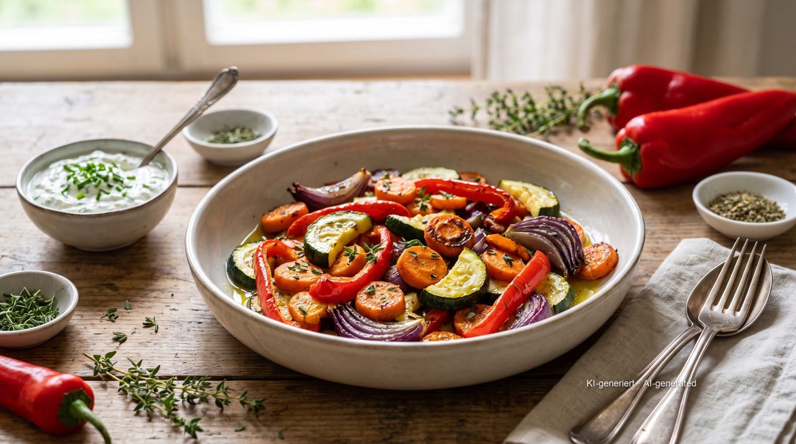 Air Fryer Roasted Mixed Vegetables