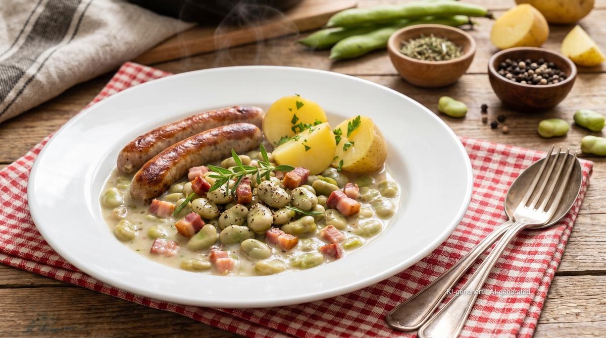 Fèves au lard – Rezept und Bild mit KI erstellt, redaktionell geprüft