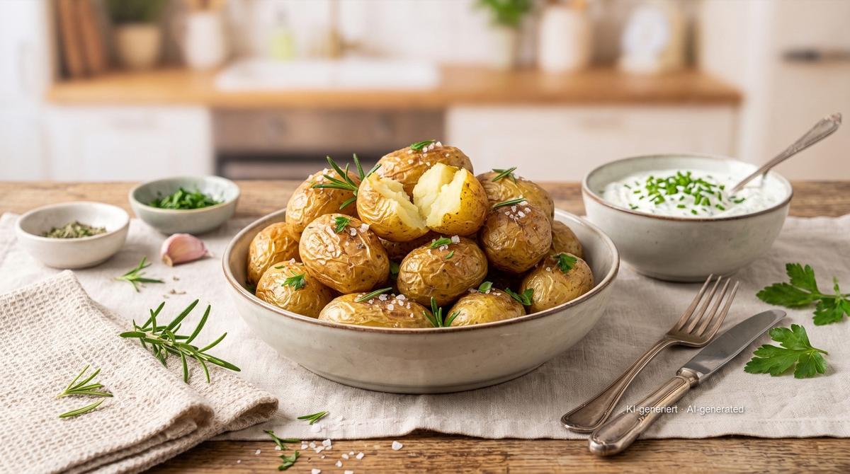 Pommes de terre grenaille à l'Airfryer – Rezept und Bild mit KI erstellt, redaktionell geprüft