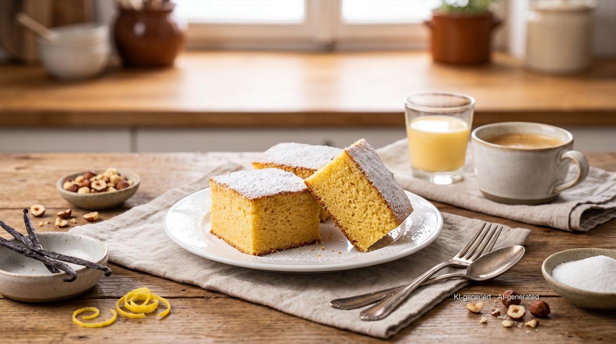 Gâteau à la liqueur d'œufs en petit moule à l'Airfryer – Recipe and image AI-created, editorially reviewed