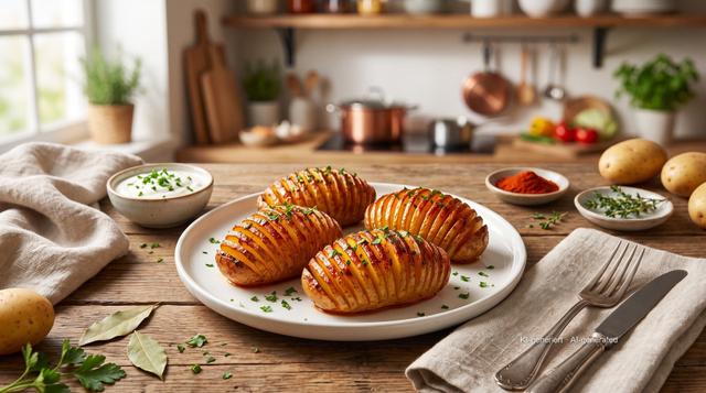 Batatas sanfonadas na airfryer