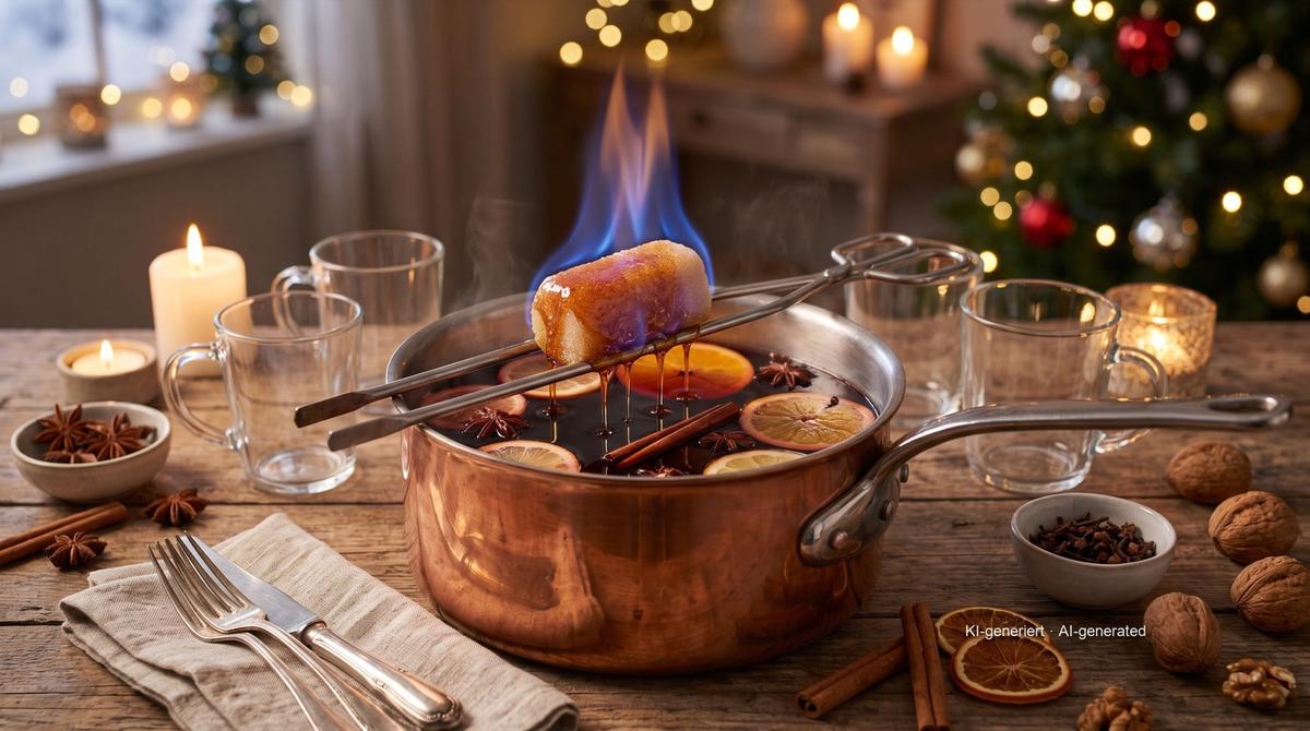 Feuerzangenbowle – Rezept und Bild mit KI erstellt, redaktionell geprüft