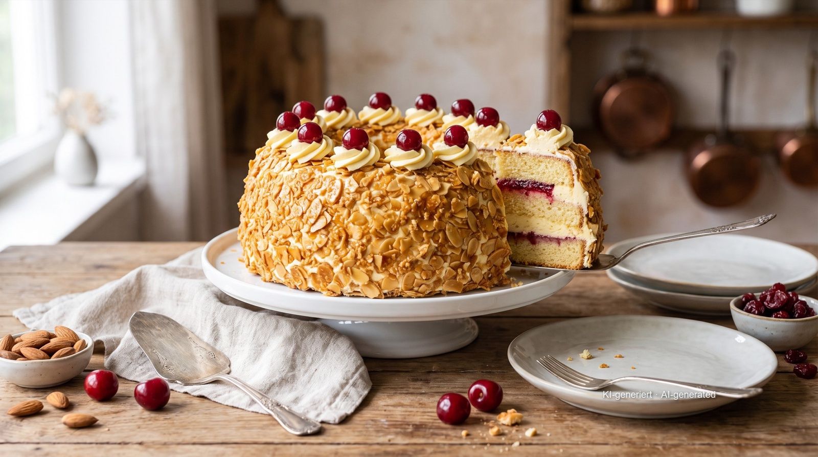 Frankfurter Kranz (kue cincin krim mentega khas Frankfurt)