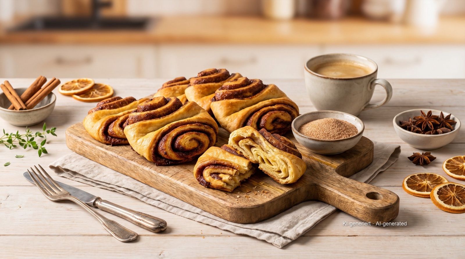 Franzbrötchen (Hamburgse kaneelkoeken) uit de airfryer