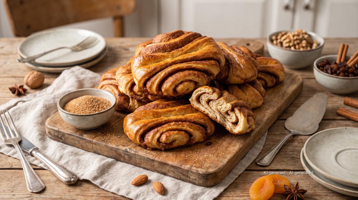 Franzbrötchen (roti gulung kayu manis khas Hamburg) – Resep dan gambar dibuat dengan AI, telah diperiksa oleh tim redaksi