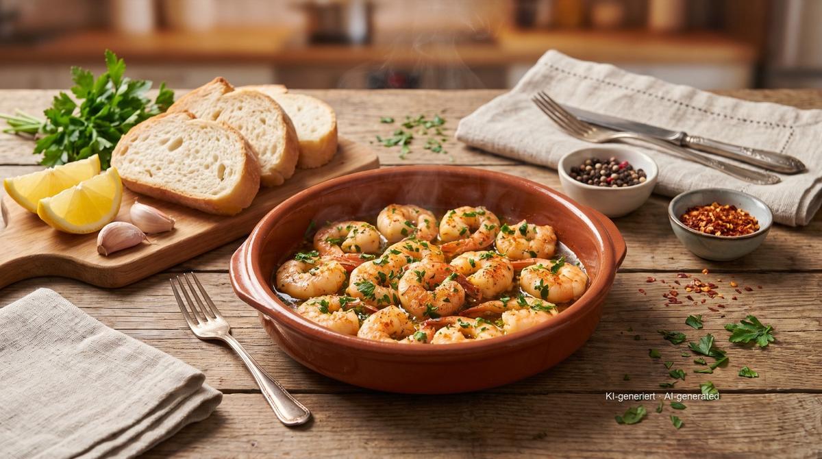 Garnalen uit de airfryer – Recept en afbeelding gemaakt met AI, redactioneel gecontroleerd