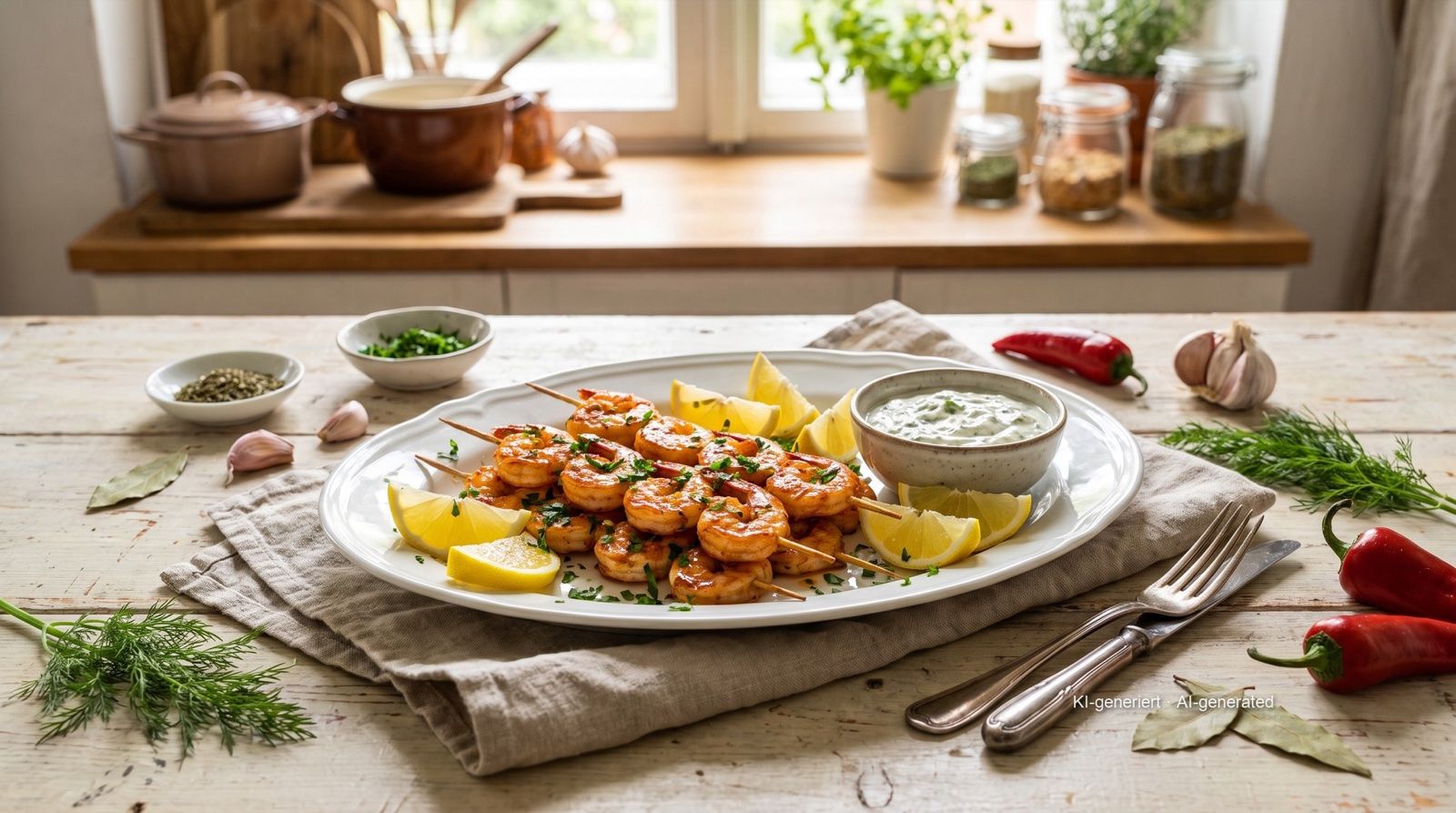 Garnalenspiesjes uit de airfryer