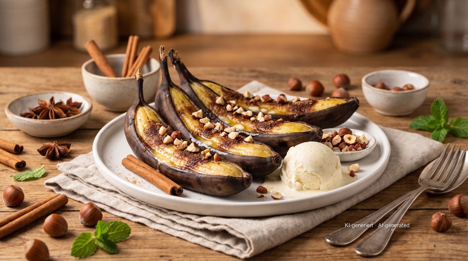 Gebakken bananen uit de airfryer