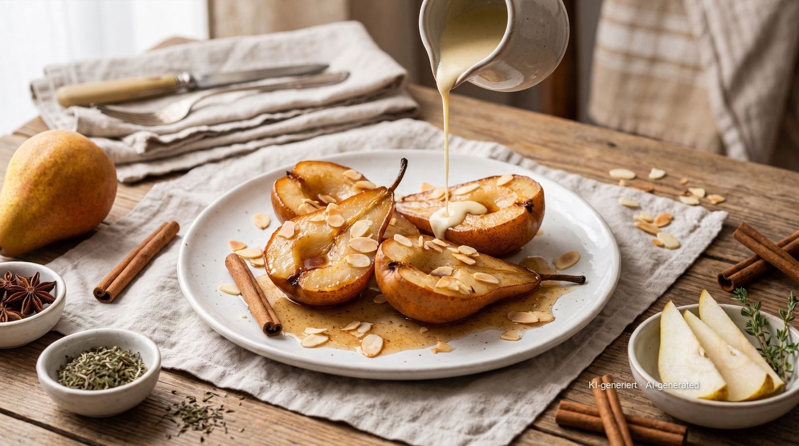 Gebakken peren met kaneel uit de airfryer