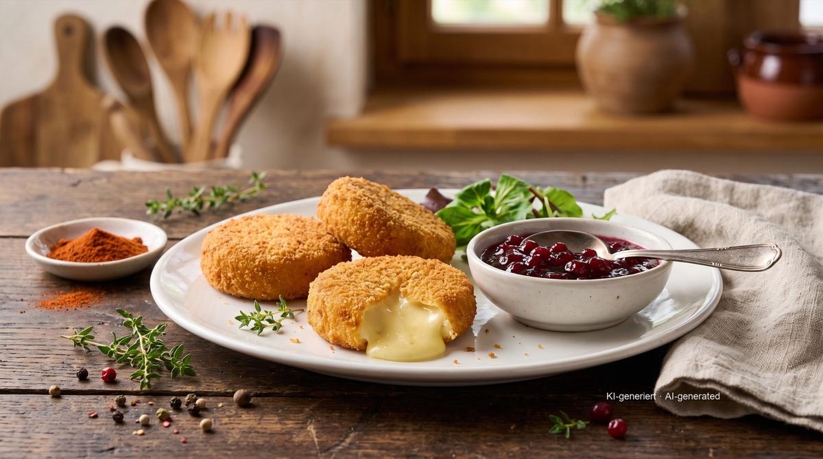 Camembert impanato in friggitrice ad aria – Recipe and image AI-created, editorially reviewed