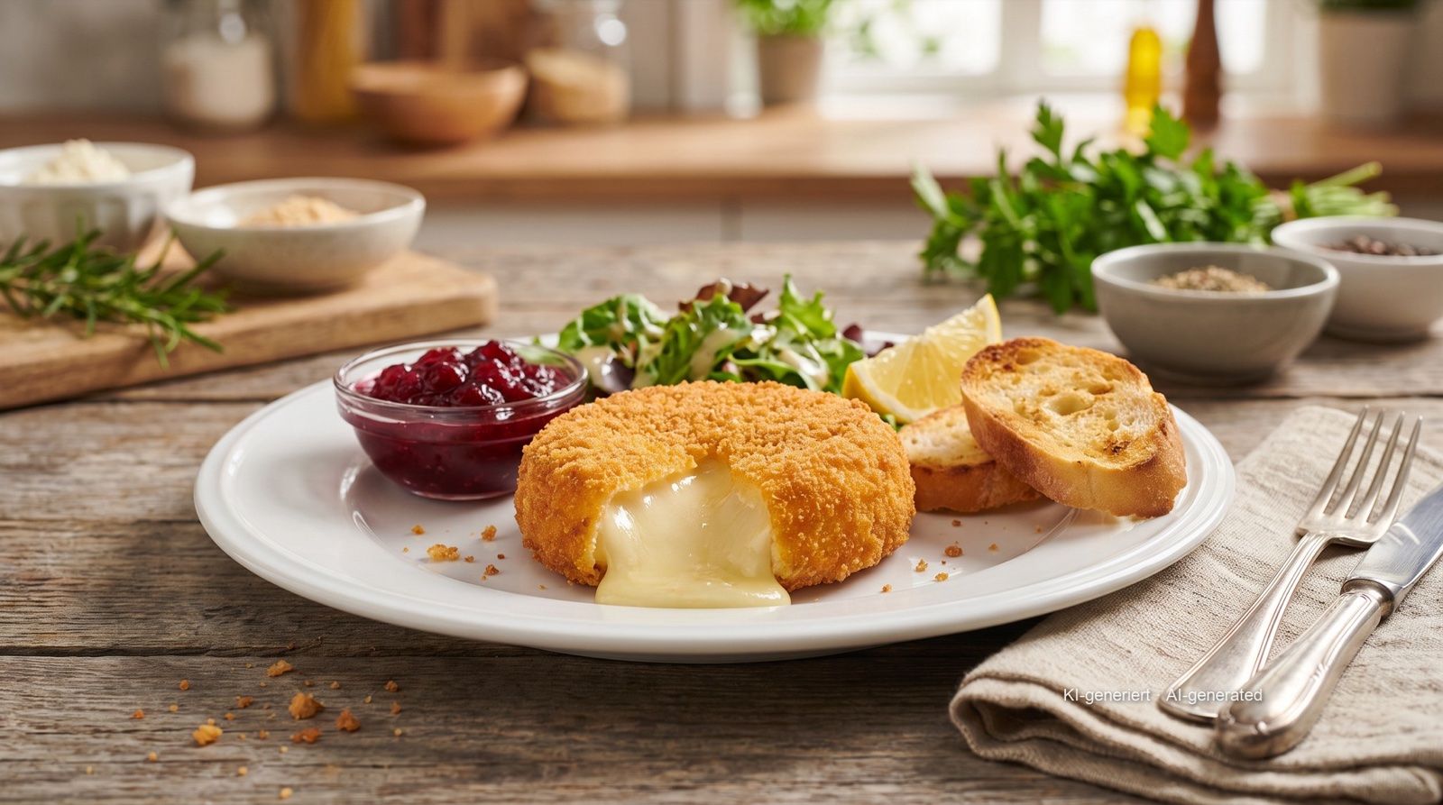 Deep-Fried Camembert with Lingonberries