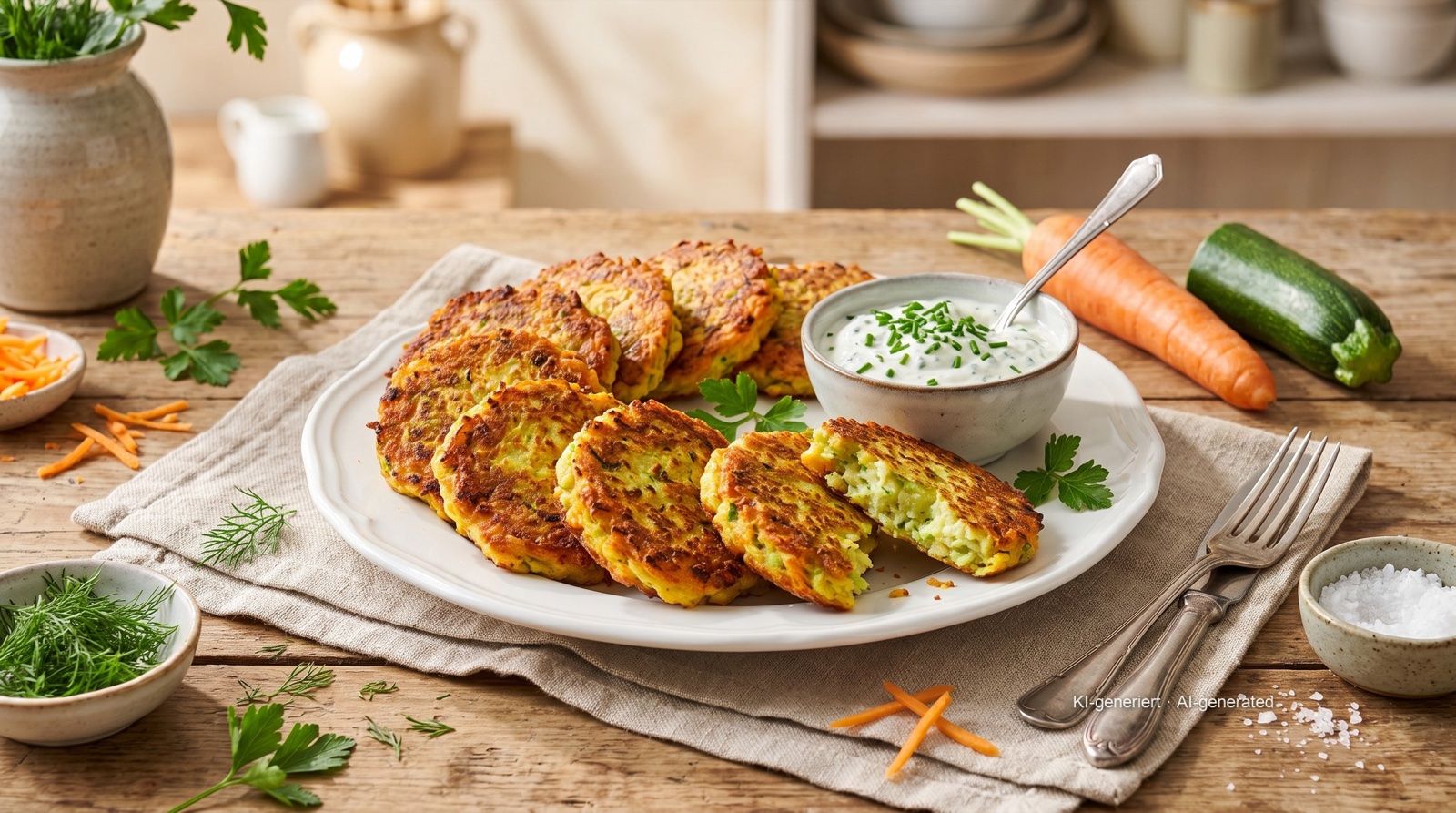 Zeleninové placičky z horkovzdušné fritézy