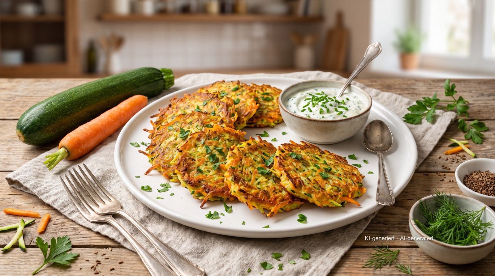 Zeleninové placky z horkovzdušné fritézy