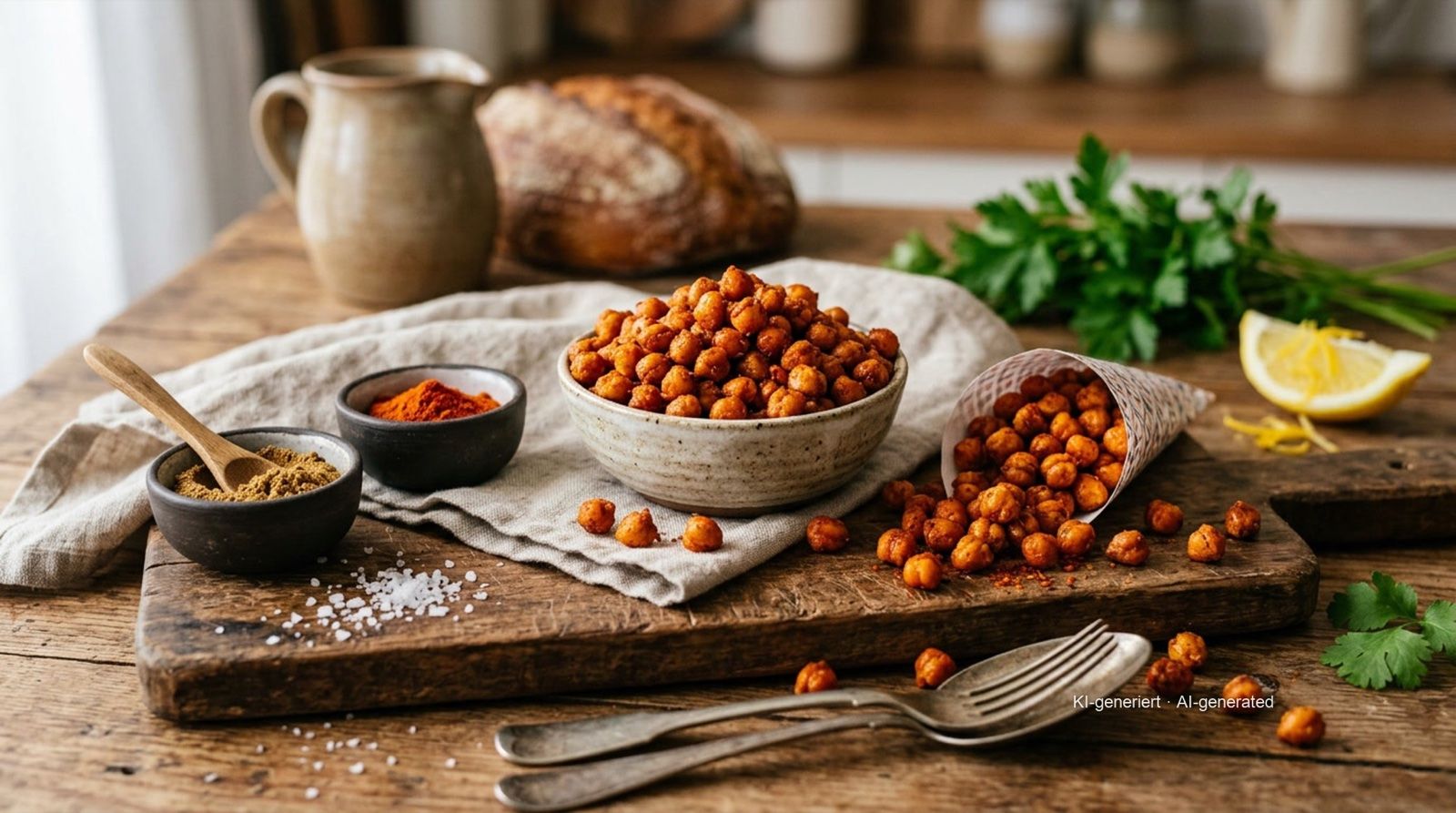 Geroosterde kikkererwten uit de airfryer