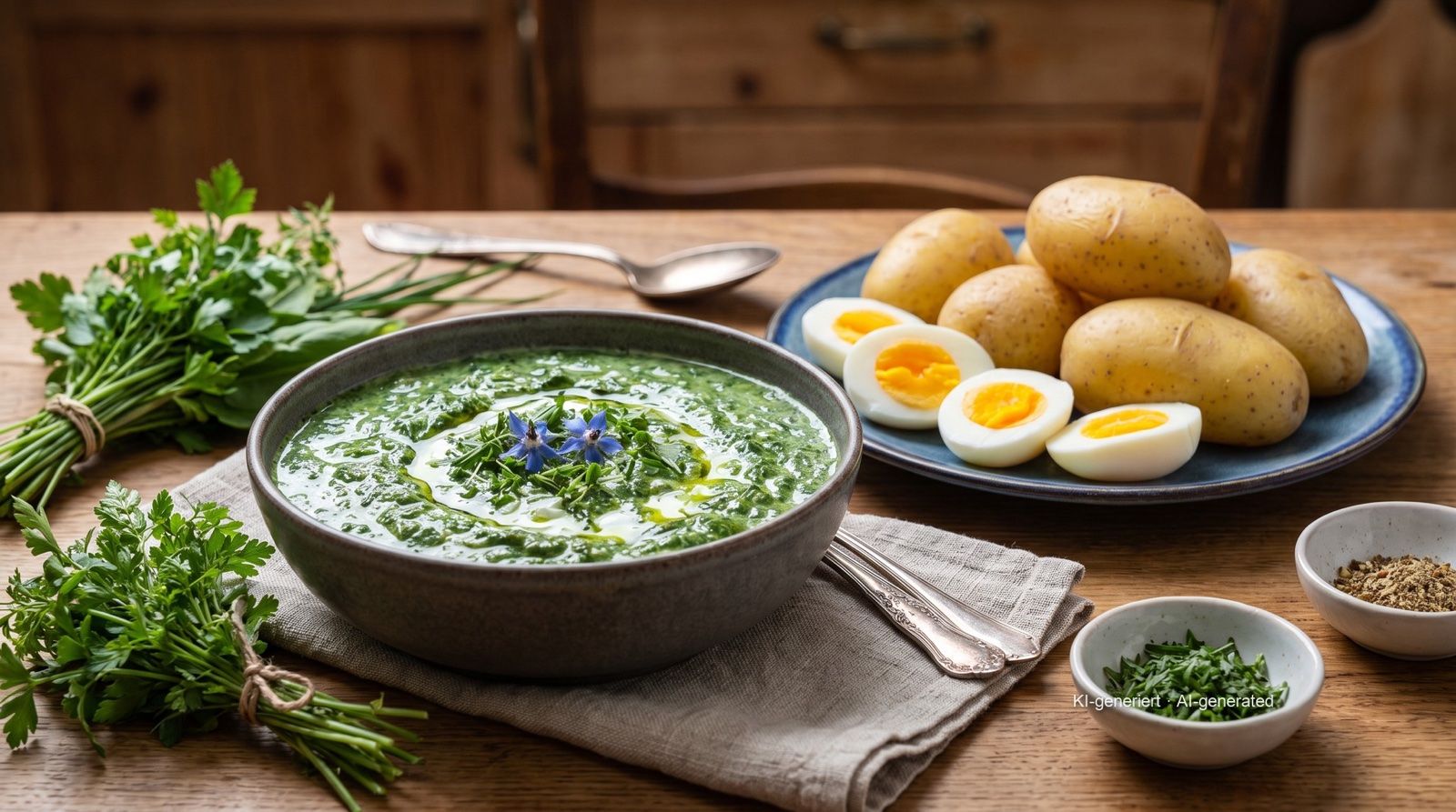 Grüne Soße, Frankfurt Style (green herb sauce)