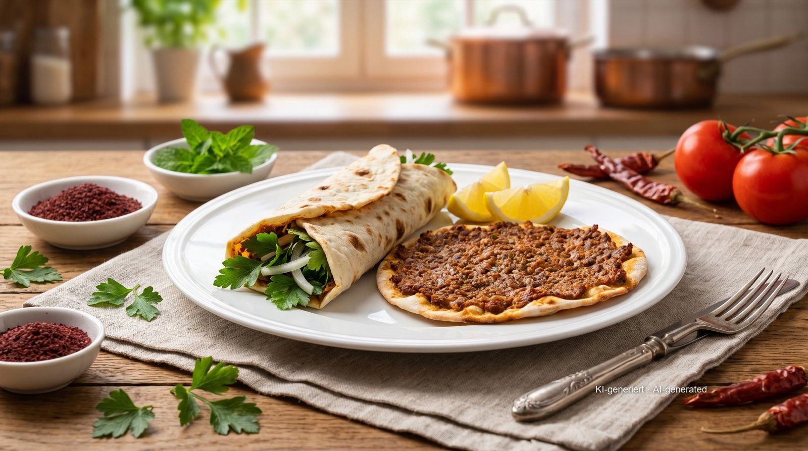 Hackfleisch-Fladen nach türkischer Art aus der Heißluftfritteuse