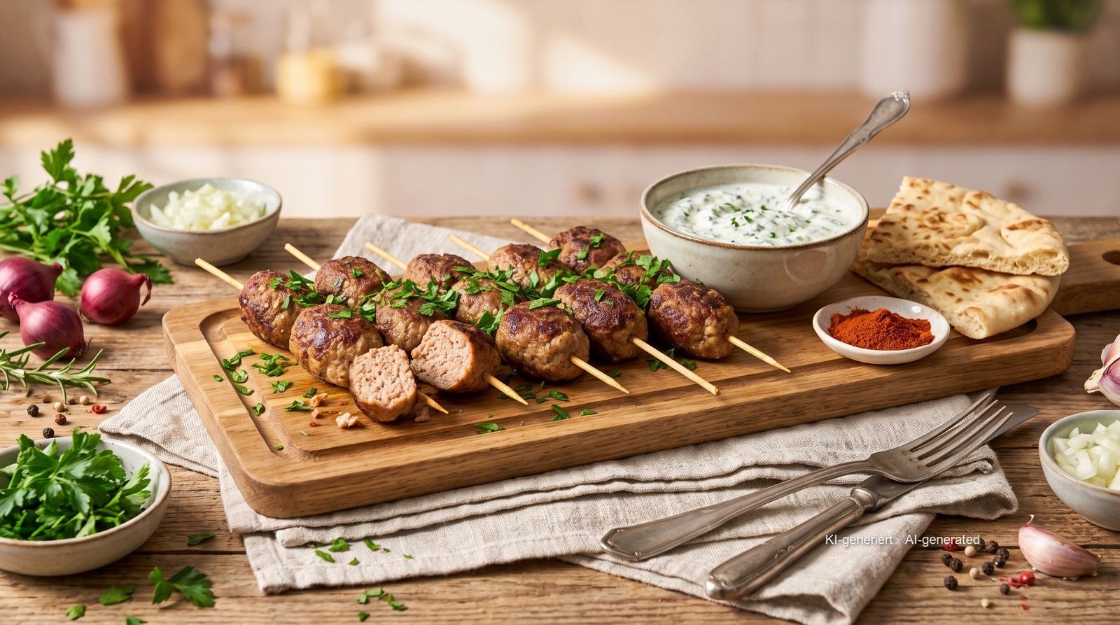 Hackfleischspieße aus der Heißluftfritteuse