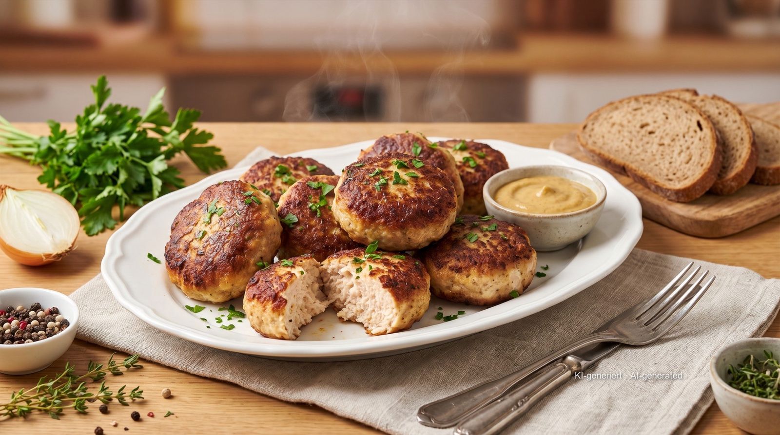 Hähnchen-Frikadellen aus der Heißluftfritteuse
