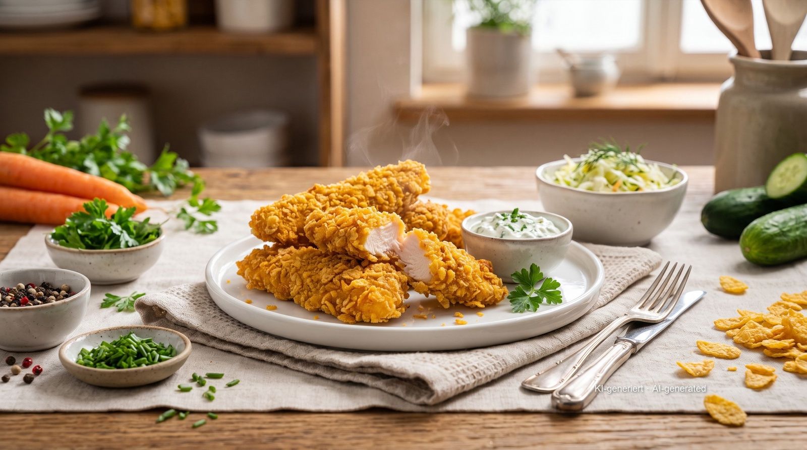 Cornflake-Crusted Chicken Breast from the Airfryer