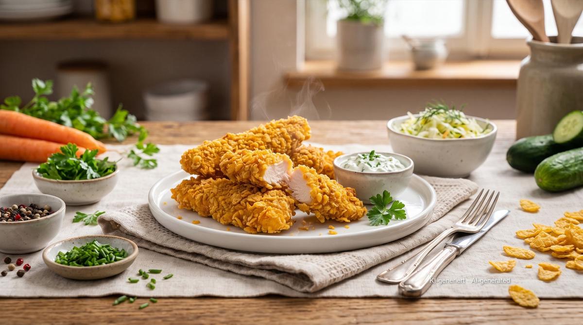 Cornflake-Crusted Chicken Breast from the Airfryer – Recipe and image AI-created, editorially reviewed