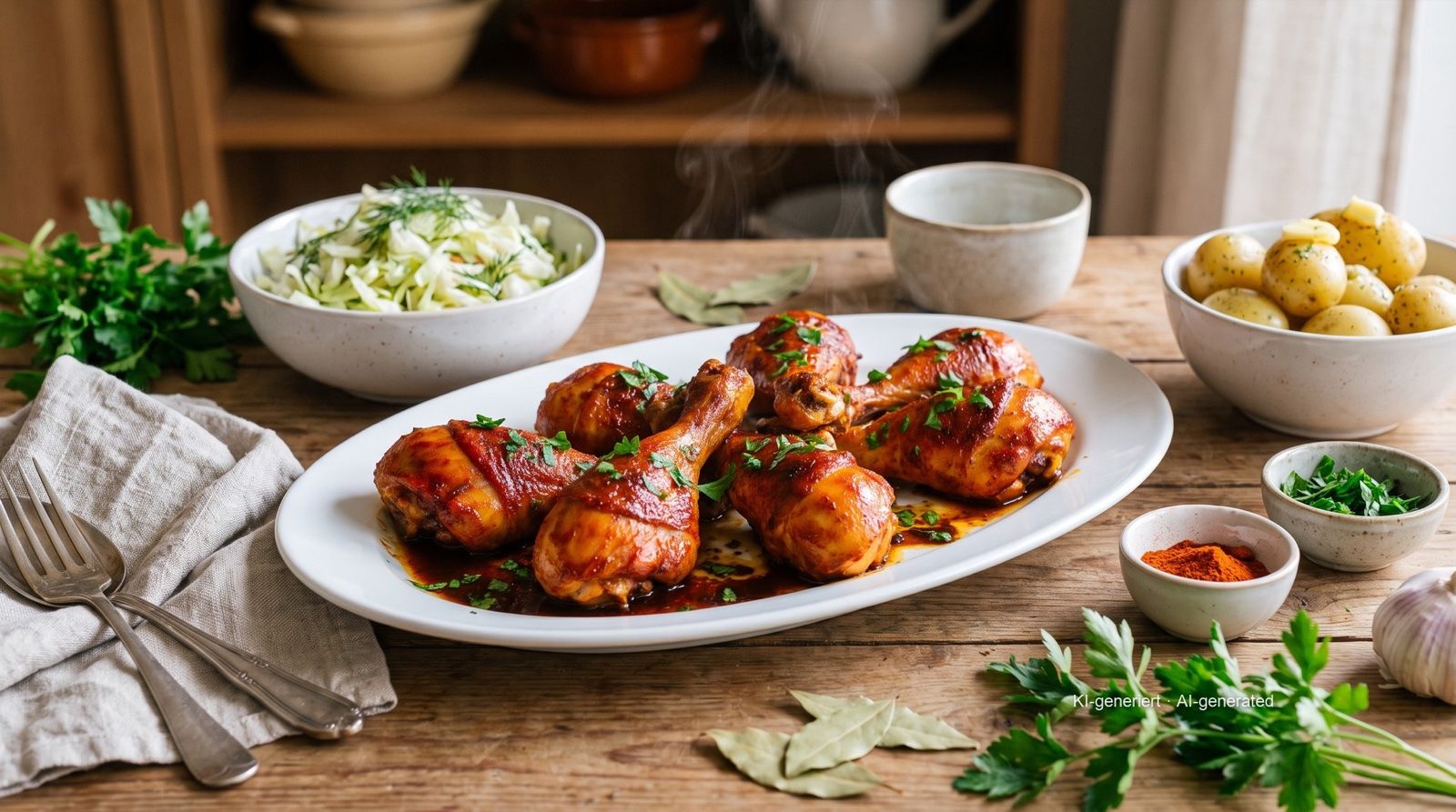 Hähnchenunterkeulen aus der Heißluftfritteuse