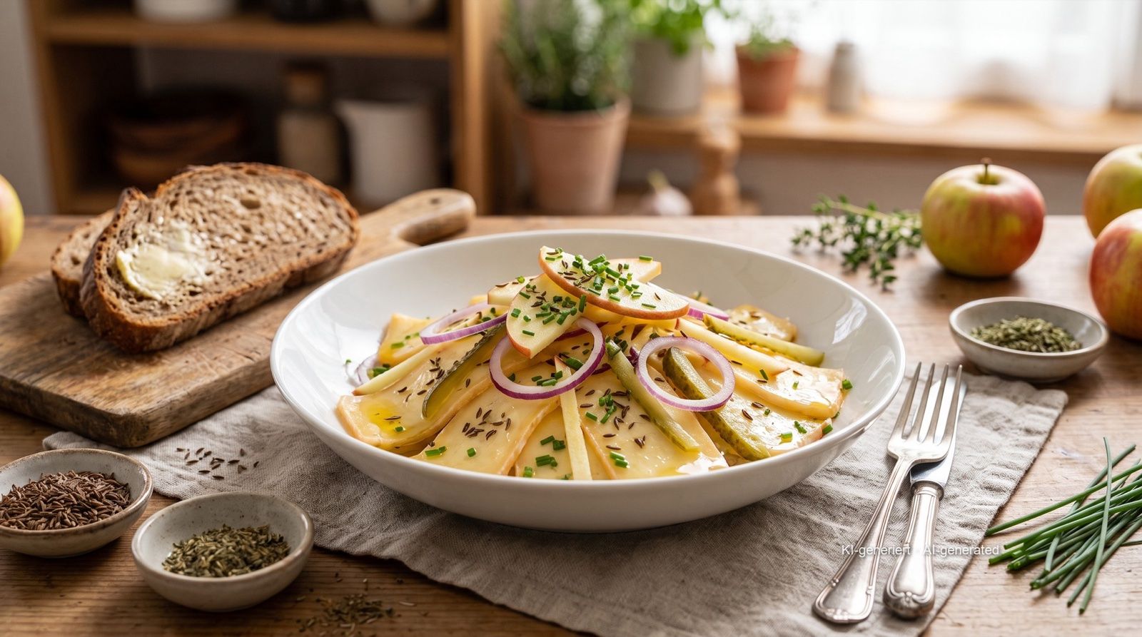 Harzer Käsesalat (kaassalade uit de Harz)
