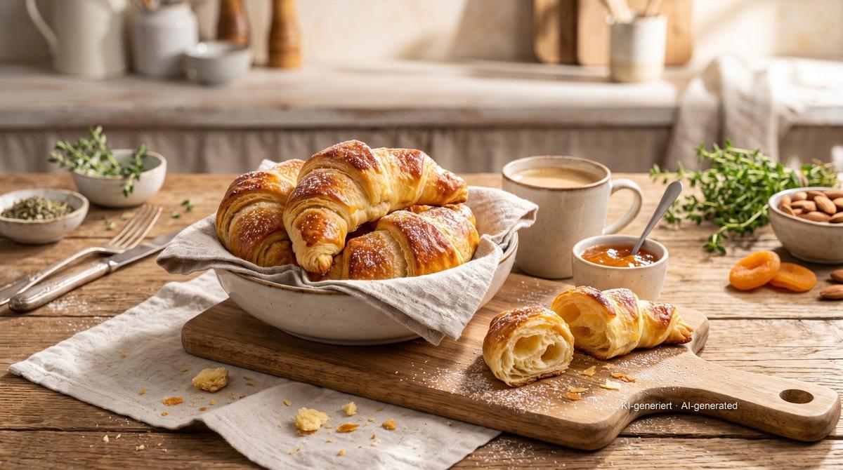 Разогрев круассанов в аэрогриле – Рецепт и изображение созданы с помощью ИИ и проверены редакцией
