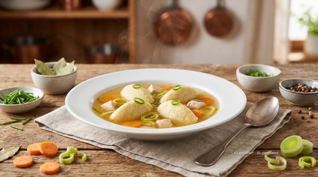 Hühnersuppe mit Grießklößchen