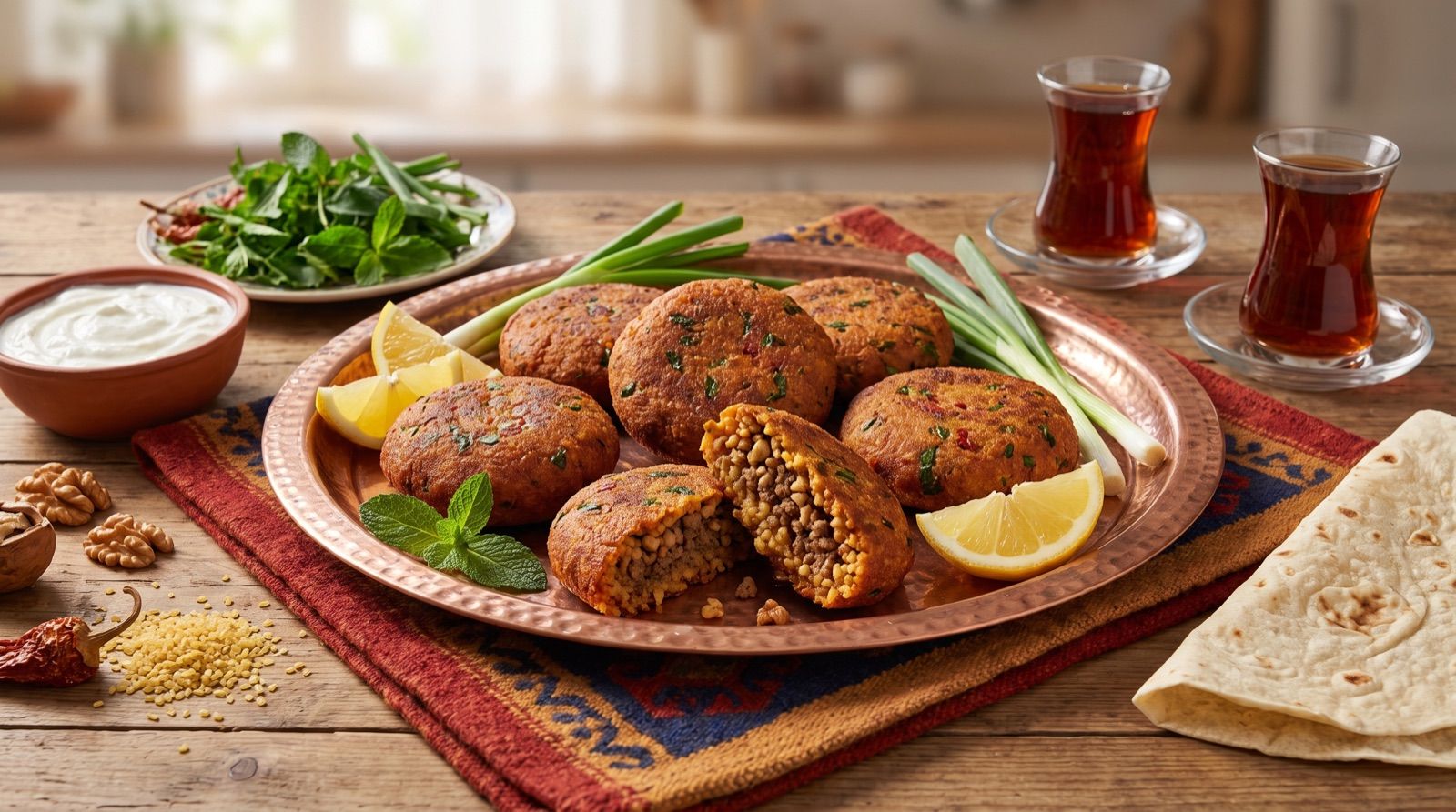Irûq — Deep-Fried Bulgur and Meat Patties