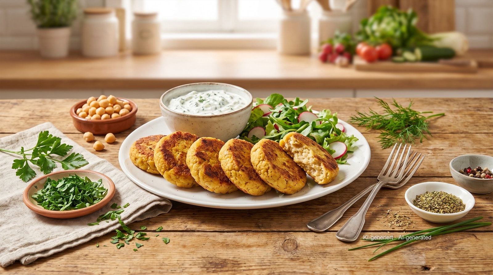 Chickpea Patties from the Airfryer