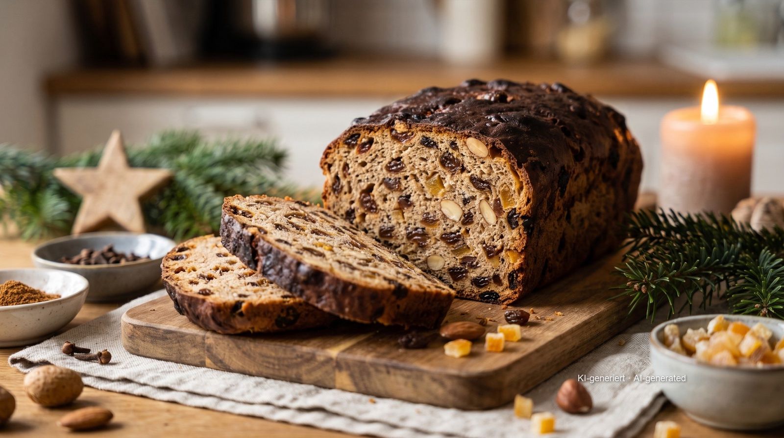 Klaben ala Bremen (roti Natal padat berisi kismis)