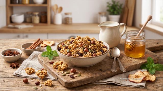 Knuspermüsli aus der Heißluftfritteuse