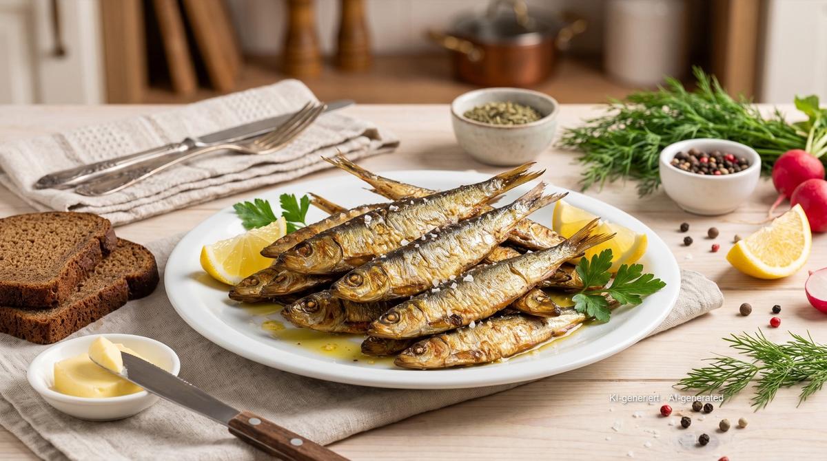 Krokante sprotten uit de airfryer – Recept en afbeelding gemaakt met AI, redactioneel gecontroleerd