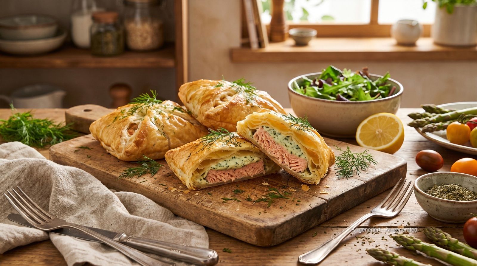 Lachs im Blätterteig aus der Heißluftfritteuse