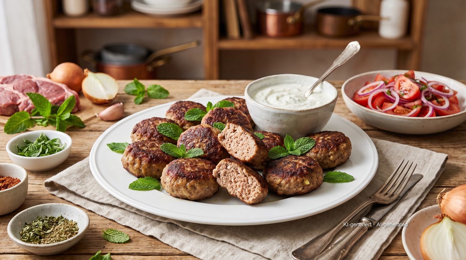 Lammfrikadellen aus der Heißluftfritteuse