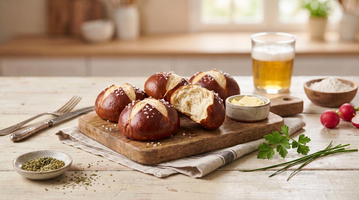 空气炸锅自制Laugenbrötchen(碱水小面包) – 食谱与图片由 AI 生成,经编辑审核
