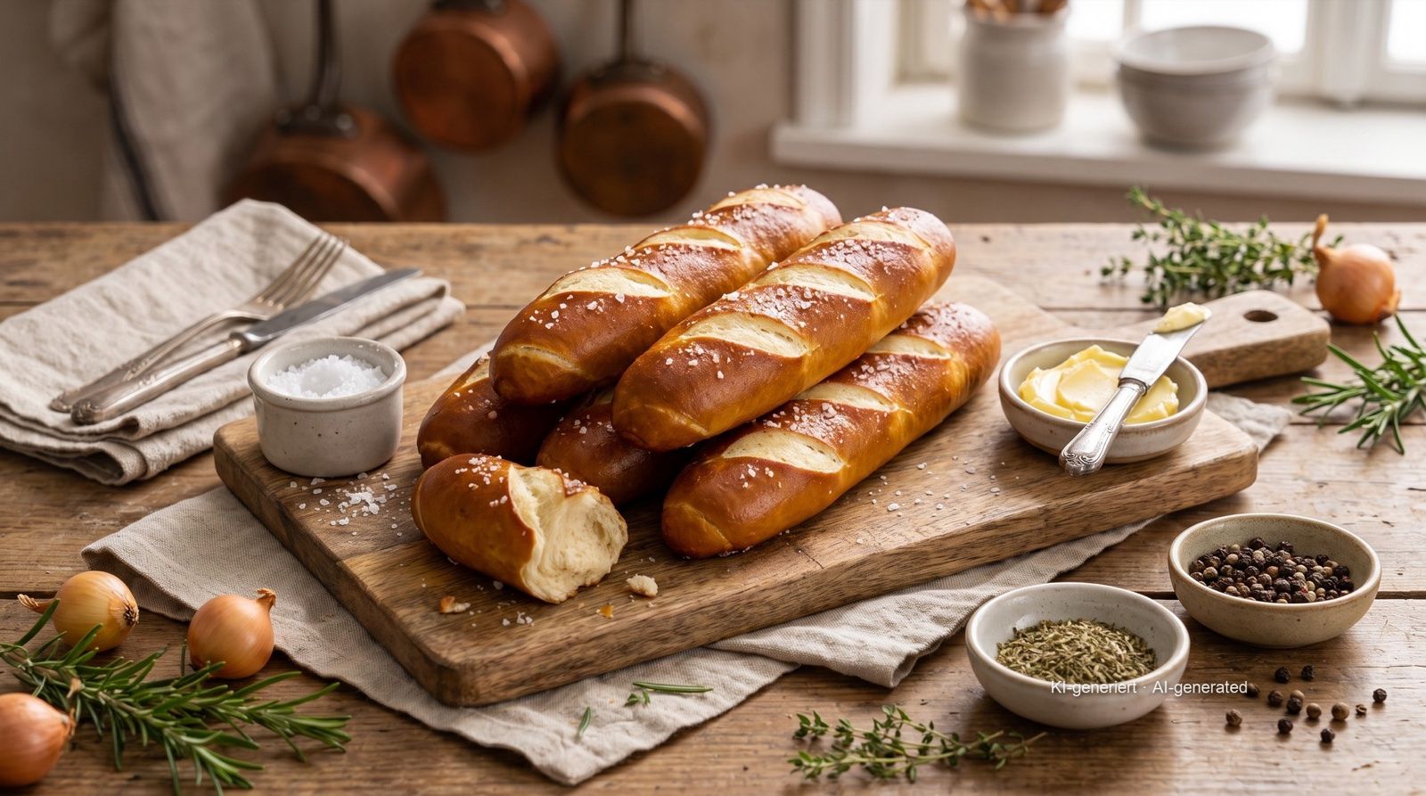 Homemade Laugenstangen (German lye sticks) from the airfryer