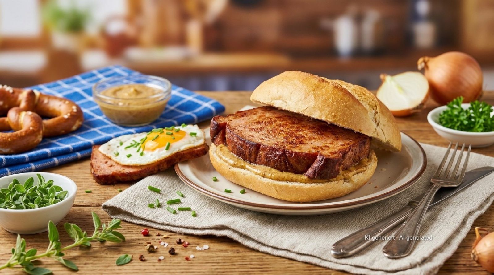 Leberkäse (Bavarian meatloaf) from the airfryer