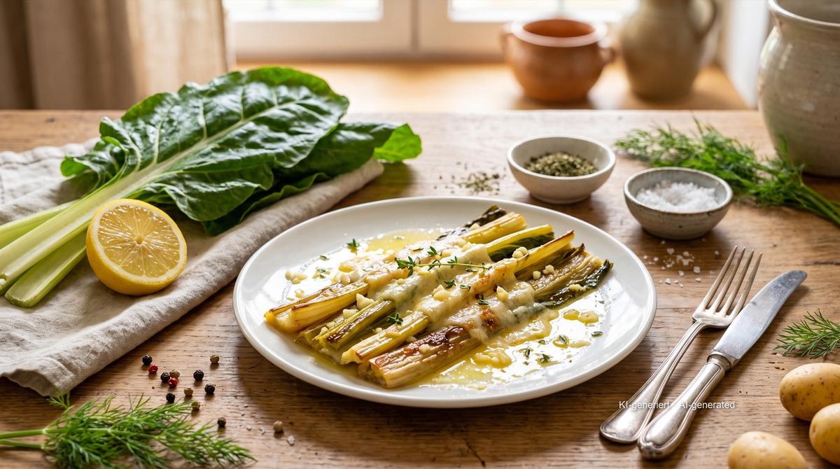 Coste di bietola in friggitrice ad aria – Rezept und Bild mit KI erstellt, redaktionell geprüft