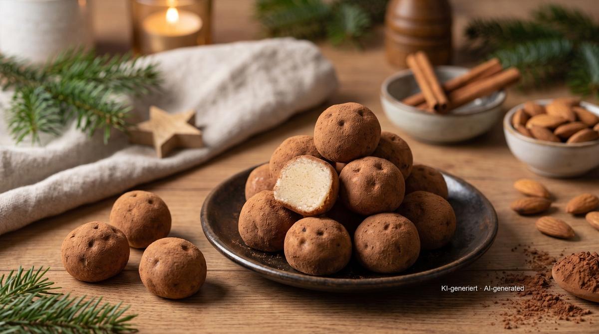 Marzipankartoffeln (marzipan potatoes) Lübeck style – Recipe and image AI-created, editorially reviewed
