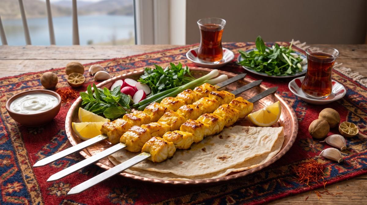 Masî-kebab, Mariwan style — Grilled Fish from the Lake – Recipe and image AI-created, editorially reviewed
