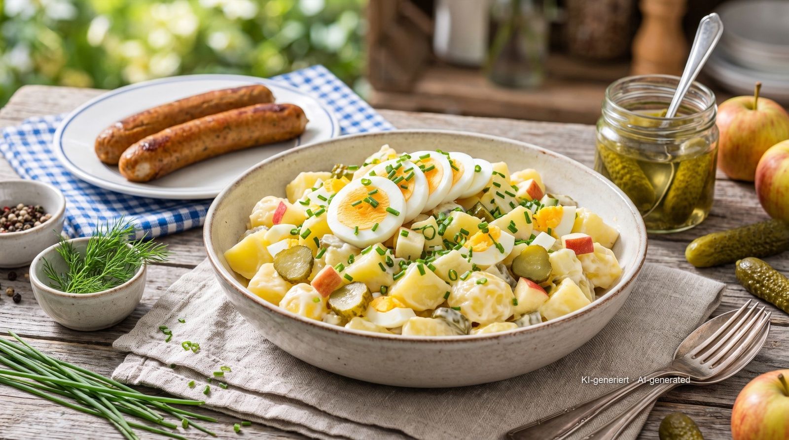 Noord-Duitse aardappelsalade met mayonaise